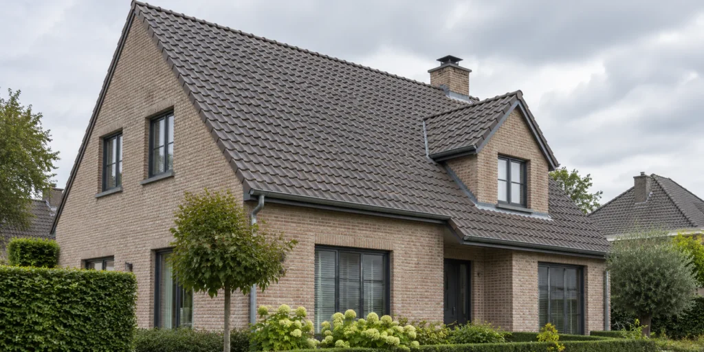 Verzorgde woning met pannendak als illustratie bij dakreiniging door Terrasco